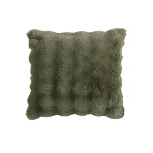 Bubble Fur Pillow Green 20&times;20