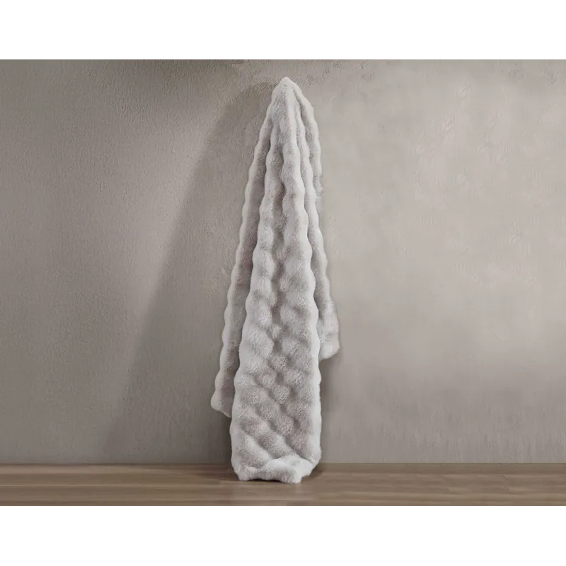 Bubble Fur Throw Gray 50&times;60