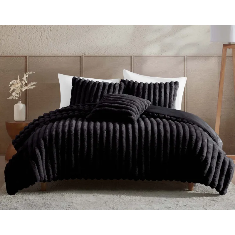 Ethan Black 4 PC King Comforter Set