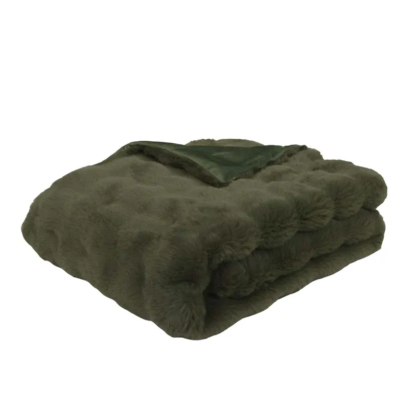 Bubble Fur Throw Green 50&times;60