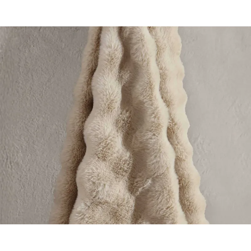 Bubble Fur Throw Tan 50&times;60