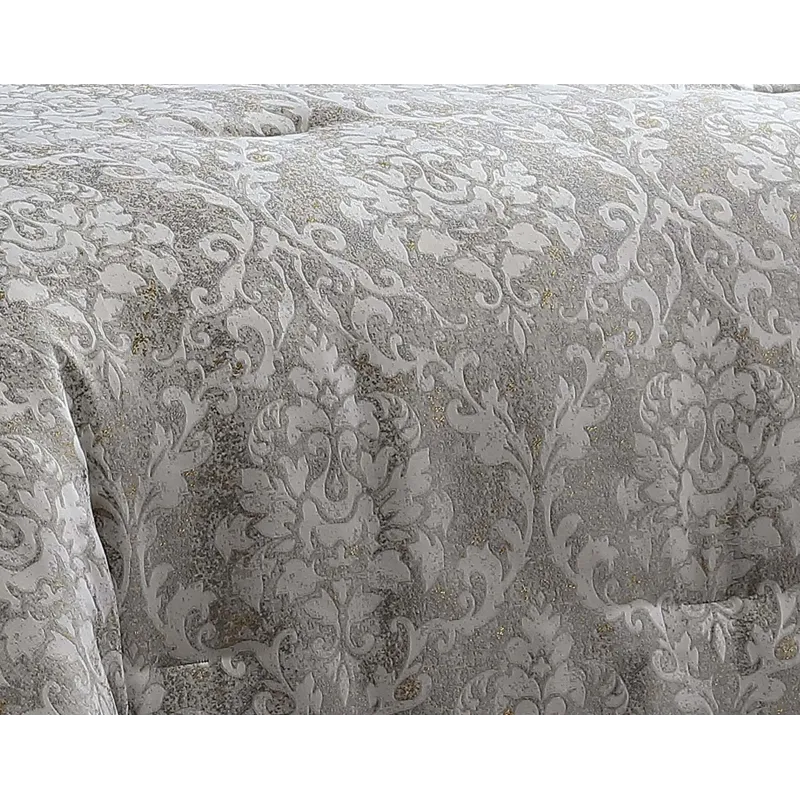 Lisbon Gray 10 PC King Comforter Set