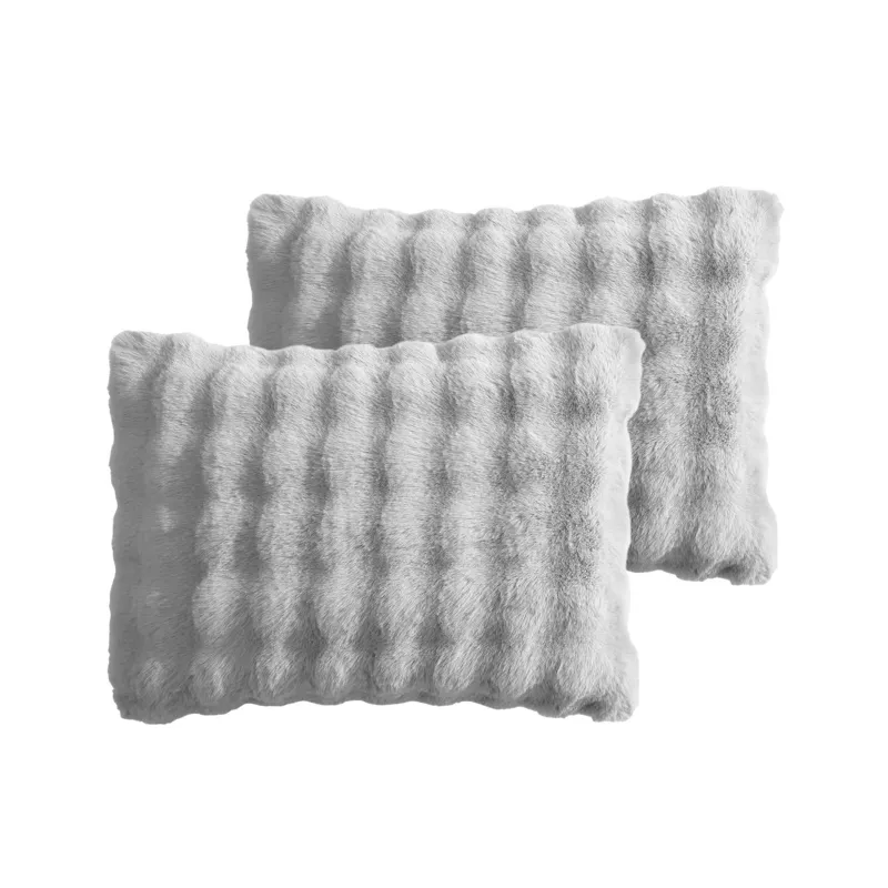 Bubble Fur Gray 4 pc King Comforter Set