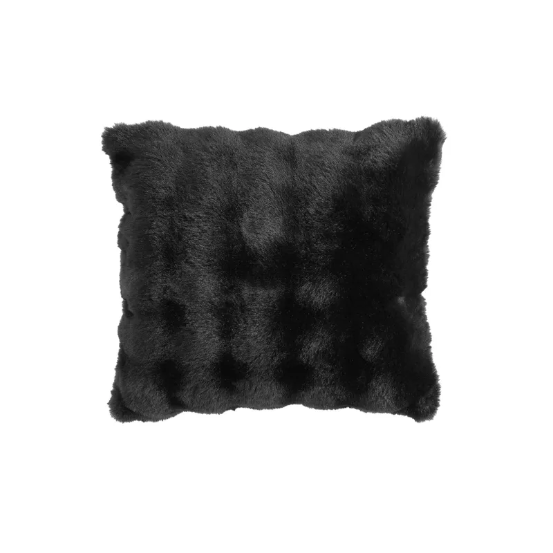 Bubble Fur Black 4 pc Queen Comforter Set