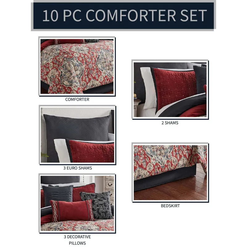Stewart 10 pc King Comforter Set