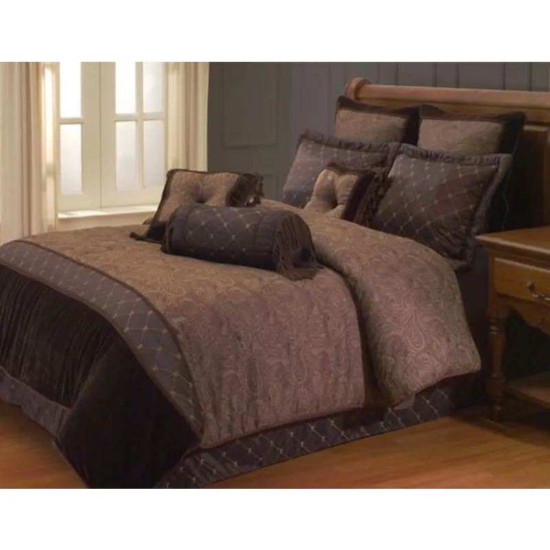 Opulent Paisley 9 PC QN Comforter Set 