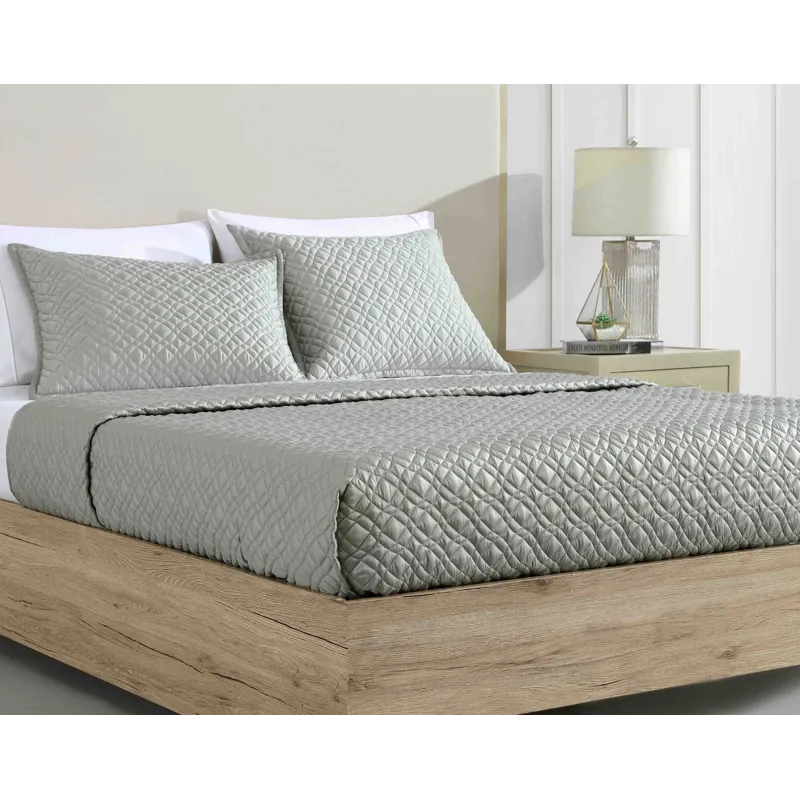 Royal Tencel Sage King 3 PC Coverlet Set