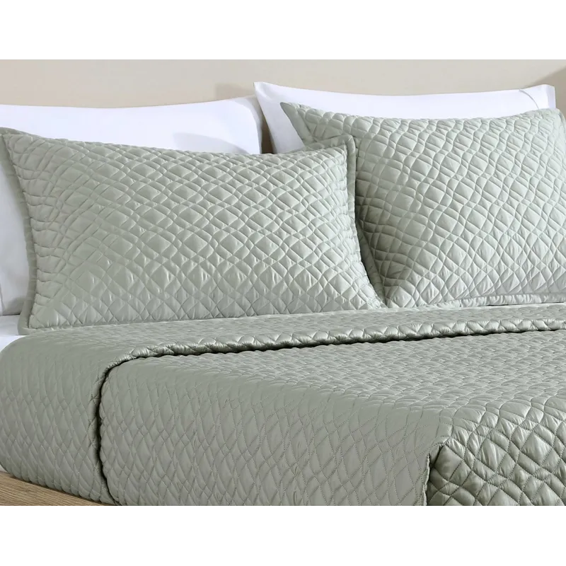 Royal Tencel Sage King 3 PC Coverlet Set