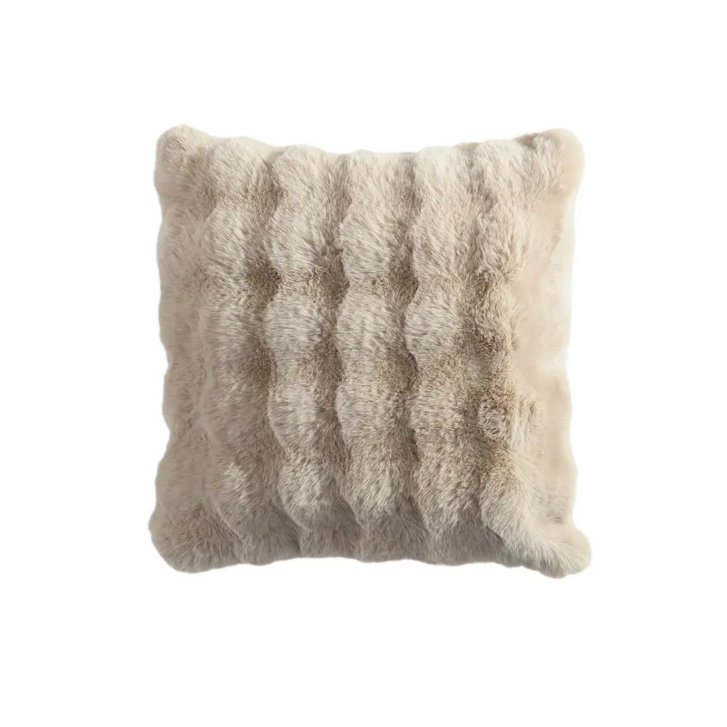 Bubble Fur Pillow Tan 20&times;20