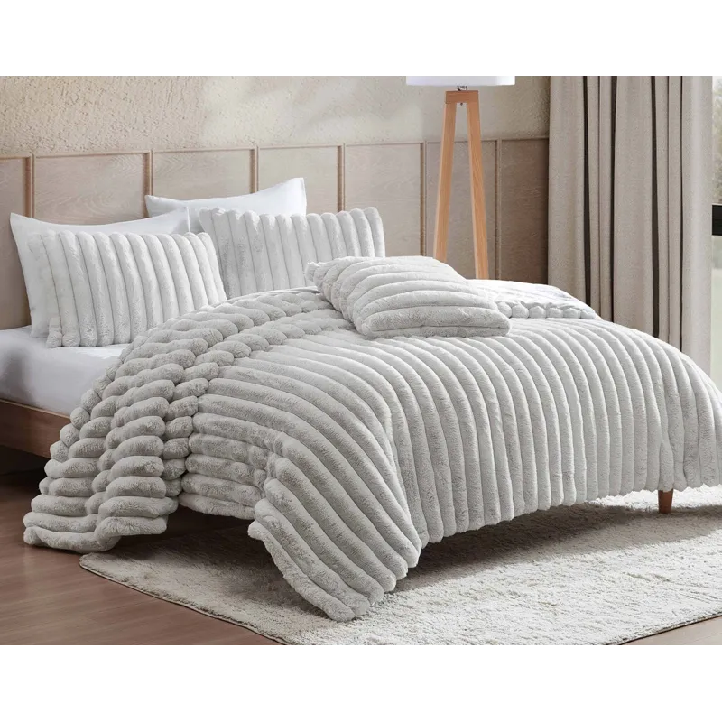 Ethan Gray 4 Pc Full/Queen Comforter Set