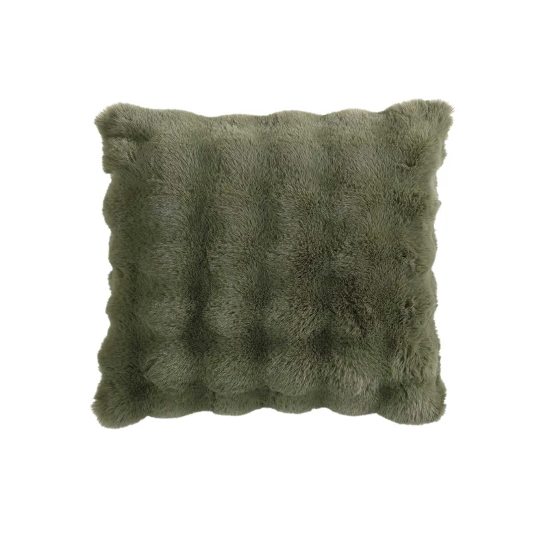 Bubble Fur Pillow Green 20&times;20