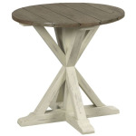 Trestle Round End Table