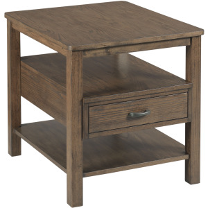 Costa Way-hamilton Rectangular Drawer End Table-Deep Brown