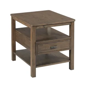 Costa Way-hamilton Rectangular Drawer End Table-Deep Brown