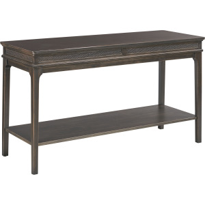Serra-hamilton Rectangular Drawer Sofa Table-Soft Black