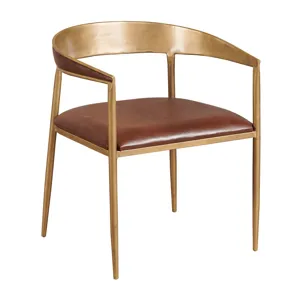 Hidden Treasures Iron And Leather Bistro Chair