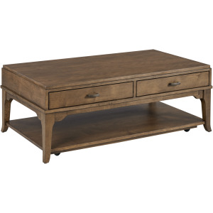 Nicolette-hamilton Rectangular Drawer Coffee Table(Casters-Auburn