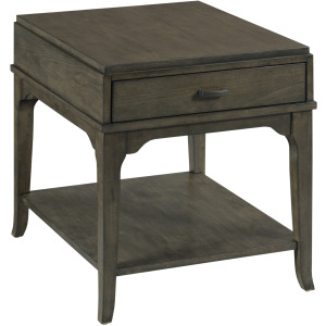 Nicolette-hamilton Rectangular Drawer End Table-Charcoal