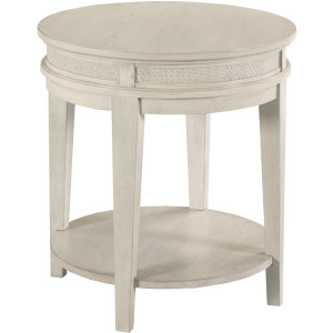 Serra-hamilton Round End Table-Classic White