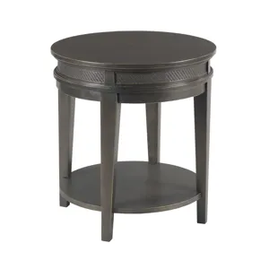Serra-hamilton Round End Table-Soft Black
