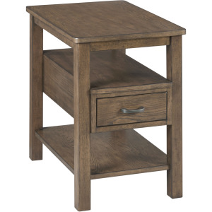 Costa Way-hamilton Rectangular Charging Chairside Table-Deep Brown