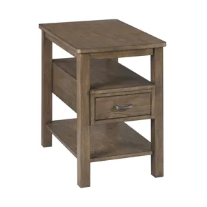 Costa Way-hamilton Rectangular Charging Chairside Table-Deep Brown