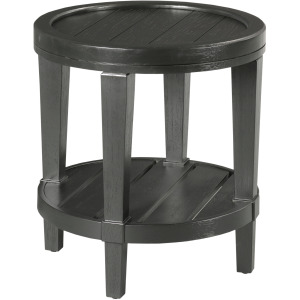 Oliver-hamilton Round End Table-Ebony