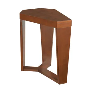 Chairsides Wedge Chairside Table-Mahogany