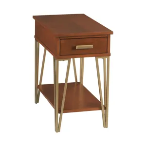 Chairsides Rectangular Chairside Table-Mahogany