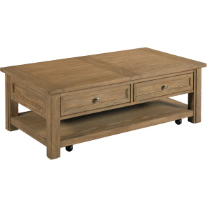 Providence Rectangular Drawer Coffee Table W/Casters