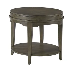 Nicolette-hamilton Oval End Table-Charcoal