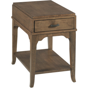 Nicolette-Hamilton Rectangular Drawer Chairside Table-Auburn