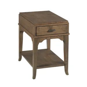 Nicolette-Hamilton Rectangular Drawer Chairside Table-Auburn