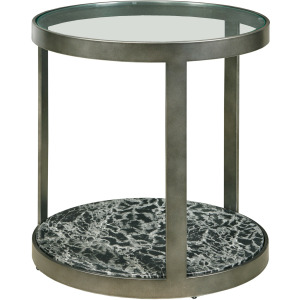Ala Carte Round Glass Top End Table