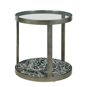 Ala Carte Round Glass Top End Table