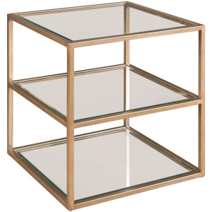Hidden Treasures Abstract Tiered End Table