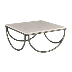 Hidden Treasures Square Limestone Top Coffee Table