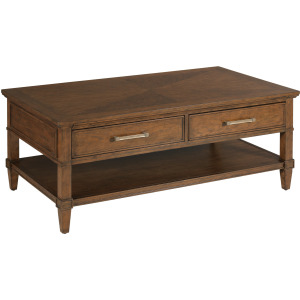 Longham Rectangular Drawer Coffee Table W/Casters