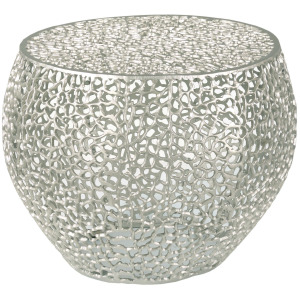 Hidden Treasures Nickel Accent Table
