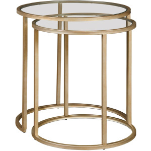 Hidden Treasures Abstrace Nesting End Table Set