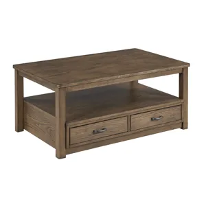 Costa Way-Hamilton Rectangular Drawer Coffee Table-Deep Brown