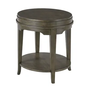 Nicolette-hamilton Oval End Table-Charcoal