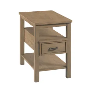 Costa Way-hamilton Rectangular Charging Chairside Table-Taupe