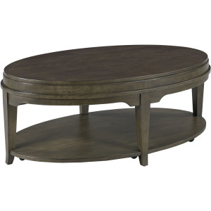 Nicolette-hamilton Oval Coffee Table(Casters-Charcoal