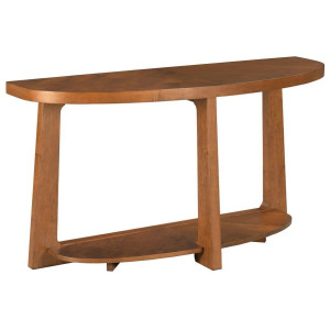 Archetype Demilune Console Table-Cinnamon