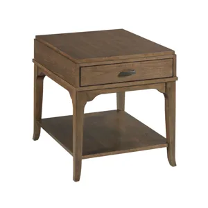 Nicolette-hamilton Rectangular Drawer End Table-Auburn
