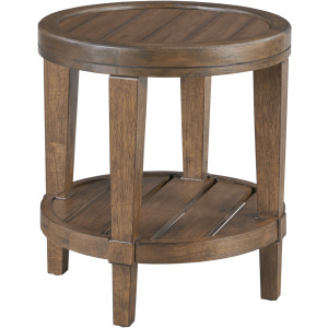Oliver-hamilton Round End Table-Sepia