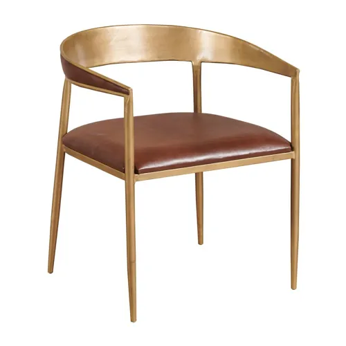 Hidden Treasures Iron And Leather Bistro Chair