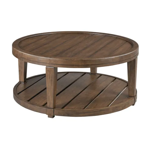 Oliver-hamilton Round Coffee Table(Casters)Sepia