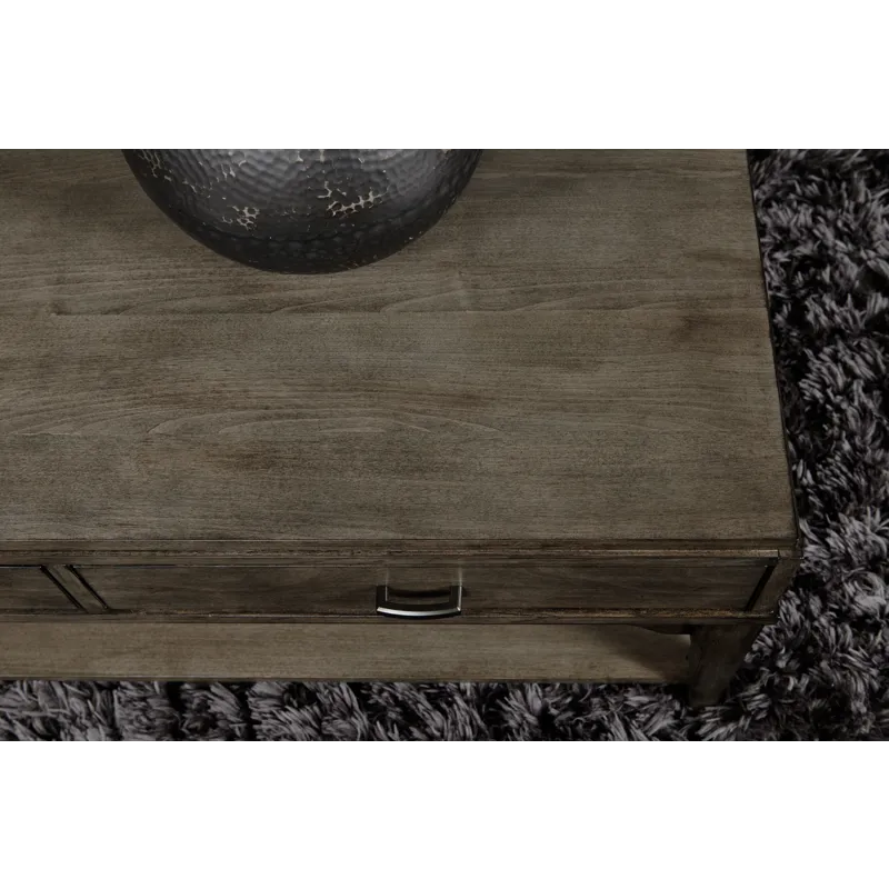 Nicolette-hamilton Rectangular Drawer Coffee Table(Casters-Charcoal